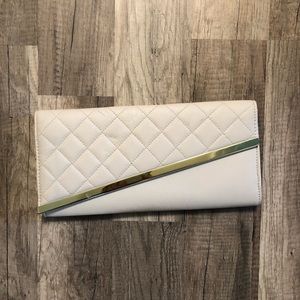 ASOS pink and gold clutch